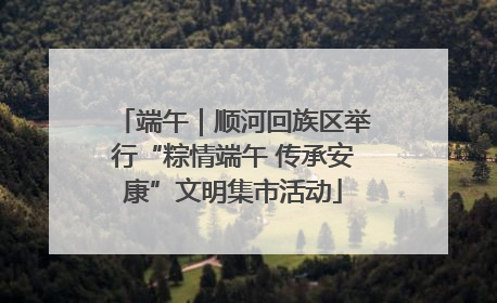 端午｜顺河回族区举行“粽情端午 传承安康”文明集市活动